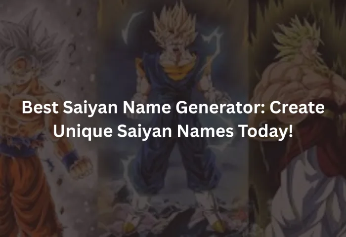 Saiyan Name Generator - Dragon Ball Inspired Names